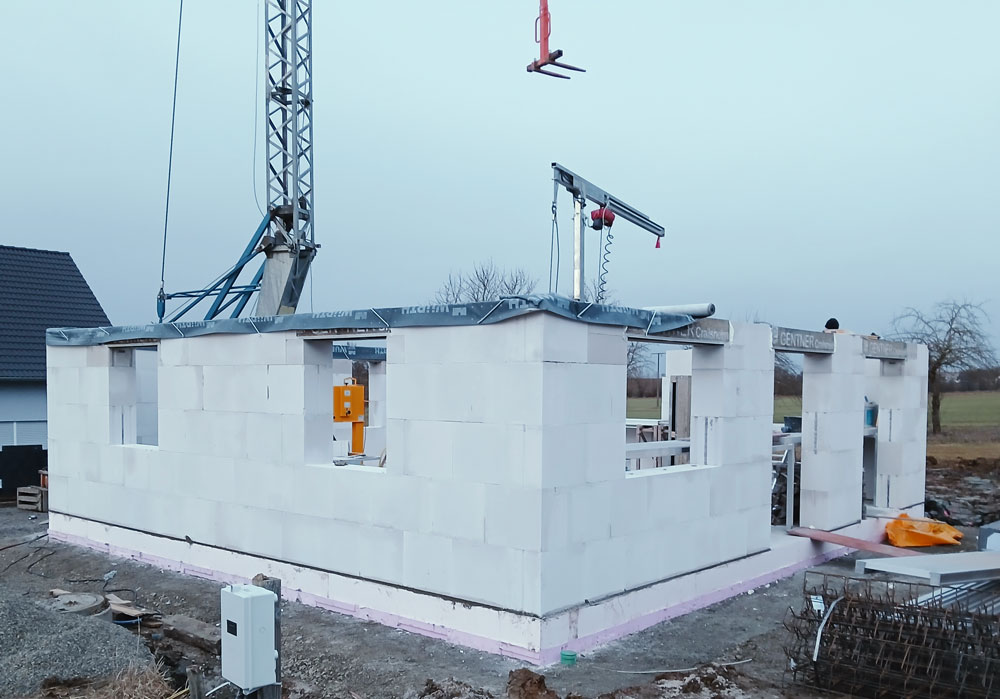 schnelle Baufortschritte mit Jumbo Steine von Ytong